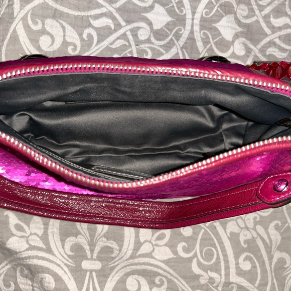 Coach Fuchsia Sequin Shoulder Bag - Picture 3 of 3
